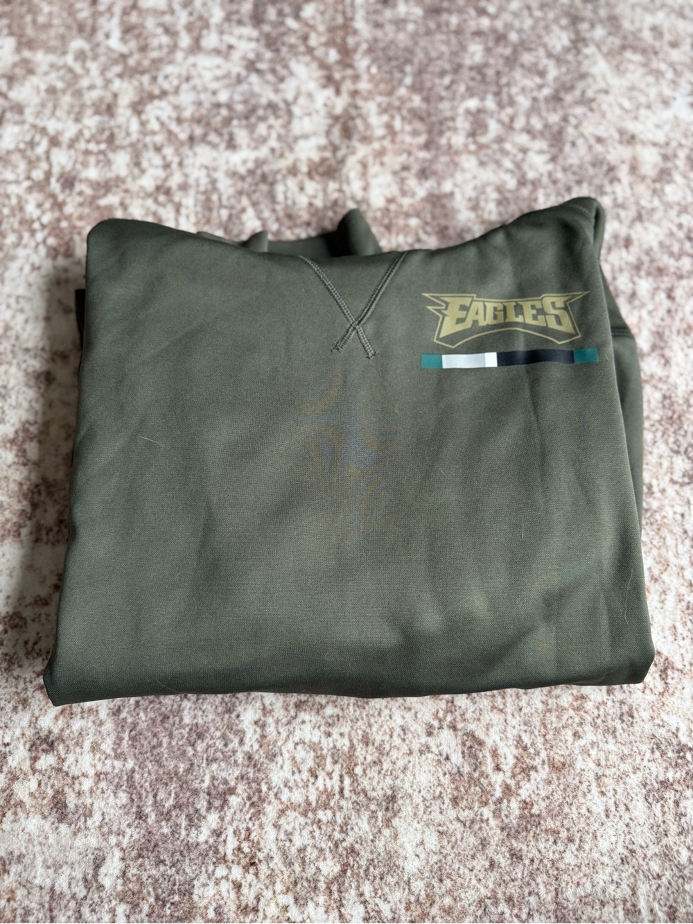 Eagles Olive Green Pullover Hoodie